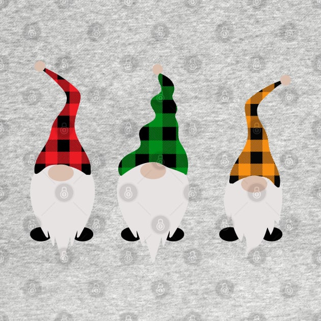 Christmas Gnomes Plaid by SrboShop